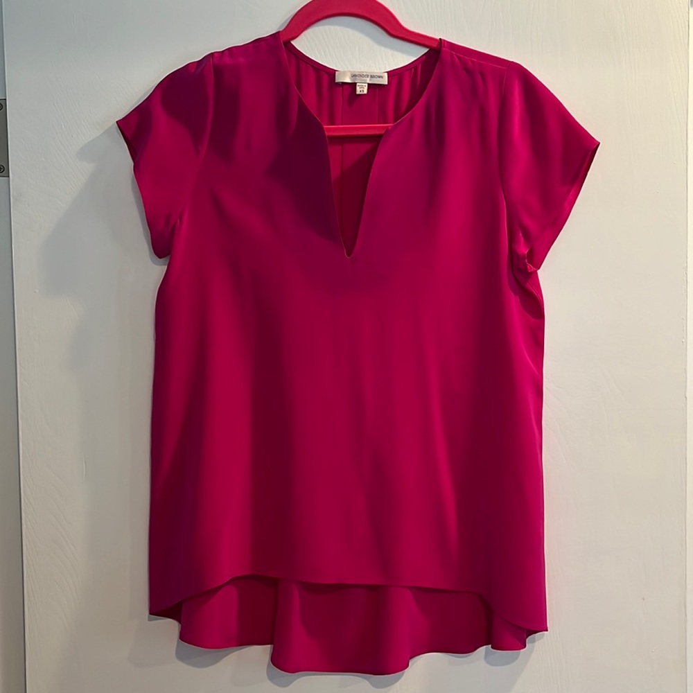 Lavender Brown Silk Blouse